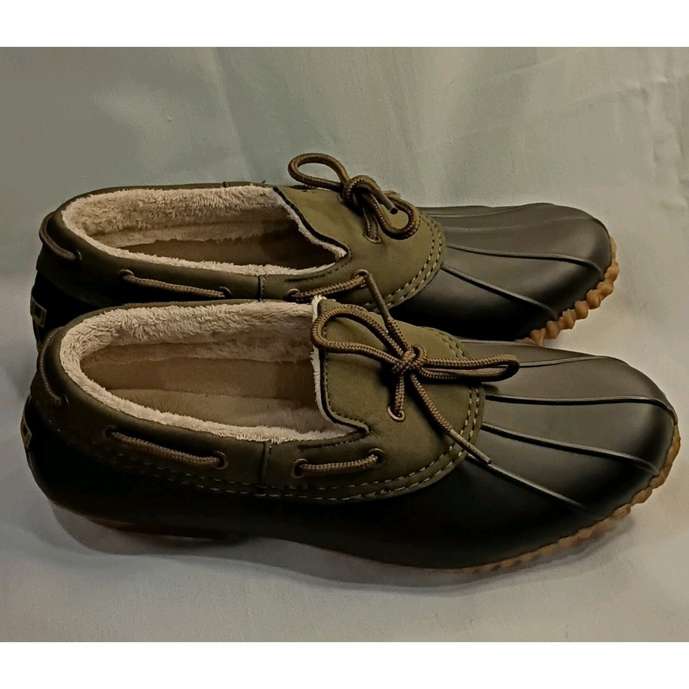 JBU by Jambu Gwen Duck Boots Olive Lace Up 10M outdoors
